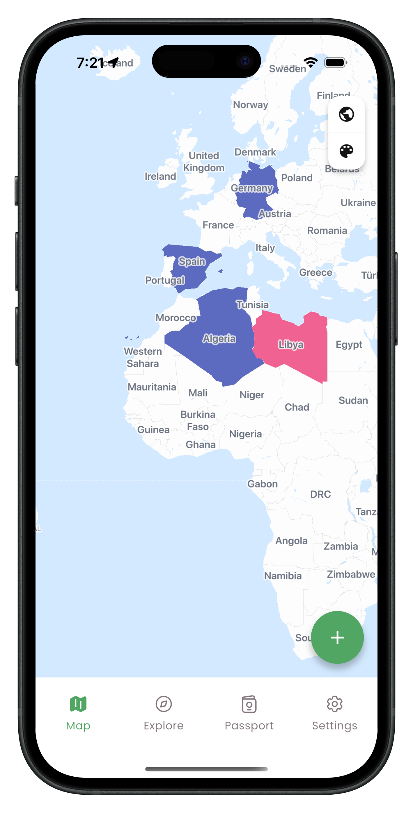 Mark places you've been